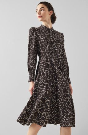 L.k. Bennett Womens Mortimer Dress, Black/Cream - Size 14 UK