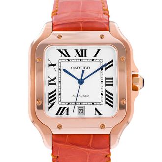 Cartier Pre-owned Cartier Santos Automatic Silver Dial Mens Watch WGSA0011