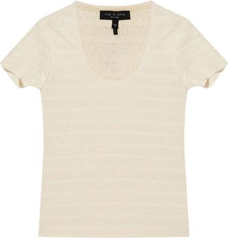 Rag & Bone Julia T-shirt - women - Polyester/Spandex/Elastane - L - Neutrals