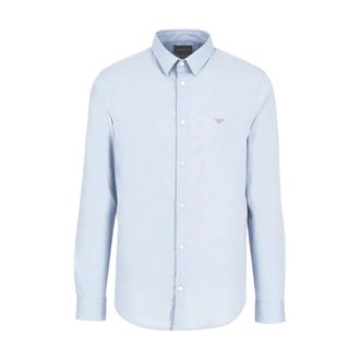 Emporio Armani Heren, Overhemden, Blauw, Maat: M