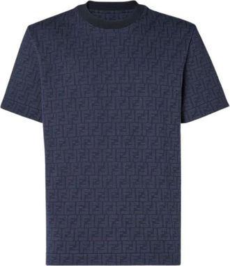 Fendi T-shirt - Heren - T-shirts - Blauw - M - Tops
