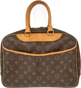 Louis Vuitton Deauville Handbag Monogram Canvas Brown Canvas Handbag (Pre-Owned)