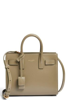 Saint Laurent Nano Sac de Jour Leather Tote in Strong Moss at Nordstrom