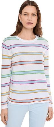 Elliott Lauren Fruit Stripe Womens Clothing White : LG, Cotton