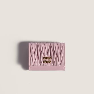 Miu Miu Matelass&eacute; nappa leather card holder