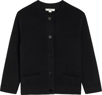 Vince Shrunken Snap Wool-blend Cardigan - Black - S (UK8-10 / S)