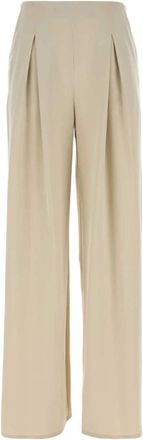 Max Mara Mxppalude Wijde Broek - Dames - Wijde Broeken - Beige - XS - Broeken