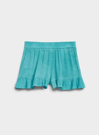 Twik Womens Ruffled elastic-waist mini short