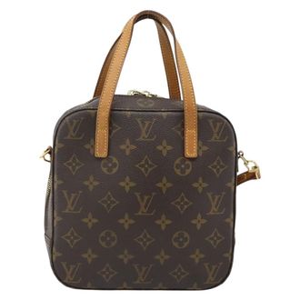 Louis Vuitton Spontini Monogram Canvas Brown Canvas Handbag (Pre-Owned)
