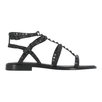 Ash Flat Sandals, female, Black, Size: 11 US Precious Texture Studded Flat Sandal