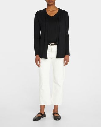 Majestic Filatures Soft Touch Open-Front Cardigan