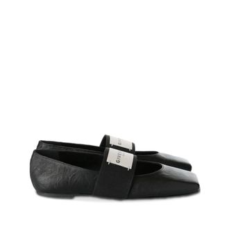 Givenchy Ballerinas, female, Black, Size: 10 US Sliced Square Ballerinas