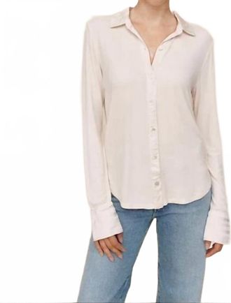 Bella Dahl Longsleeve Button Up Shirt In Ivory