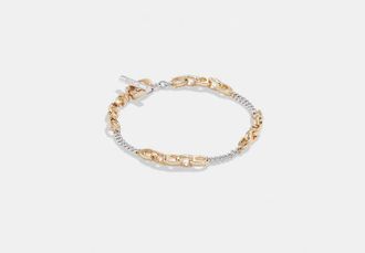 Coach Signature Mixed Chain Bracelet