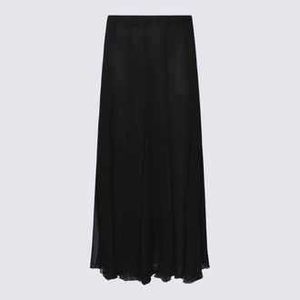Chloé Black Silk Skirt
