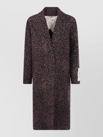 Golden Goose leopard jacquard wool coat