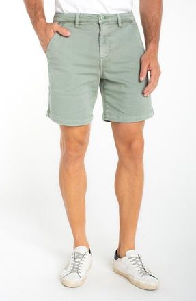 Liverpool L.A. 8-Inch Flat Front Knit Twill Shorts in Sage Green at Nordstrom, Size 34
