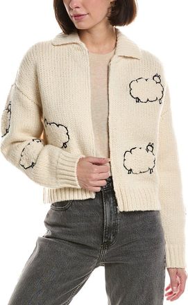Mother Mother The Crop Raquette Wool-Blend Cardigan