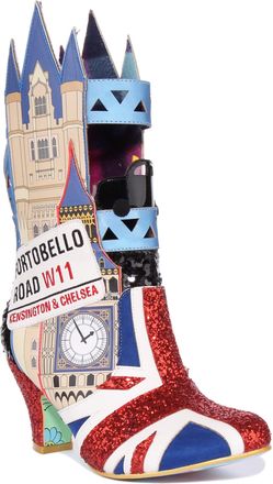 Irregular Choice Great Day Out Womens Exclusive London Big Ben Boots (Black Red, Size 6)