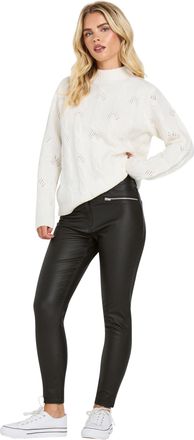 M&Co Petites Petite Coated Skinny Jeans - Womens Black