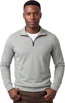 HUGO BOSS Boss Orange normale fit trui half zip groen