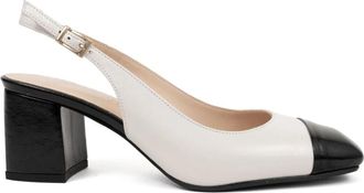 Sergio Moretti Klassieke Beige Mid Heel Pumps - Dames - Pumps - Beige - 40 EU - Leer - Schoenen