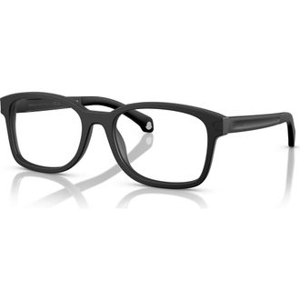 Moncler 56mm Rectangle optical glasses in Black at Nordstrom