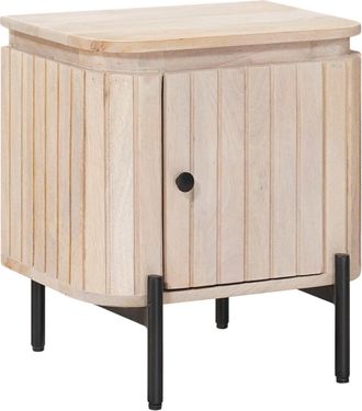 vidaXL Armario De Noche Hecho A Mano Blanco 40 X 30 X 45 Cm Vidaxl