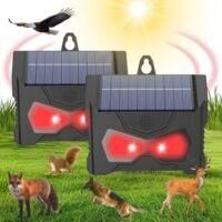 OEM Juego De 2 Luces Solares Repelentes De Depredadores, Ojo De Depredador Solar Con Dos Luces Rojas Intermitentes Para Jard&iacute;n, Garaje, Patio, Resistente 