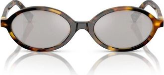 Miu Miu Regard Zonnebril - Dames - Zonnebrillen - Bruin - 50 MM - Accessoires