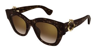 Cartier Panthere C Brown Cat Eye Ladies Sunglasses CT0547S 002 52