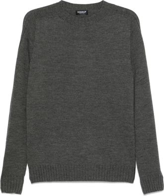Dondup Rondgebreide Kleding - Heren - Ronde hals truien - Grijs - 2XL - Wol - Truien & Vesten