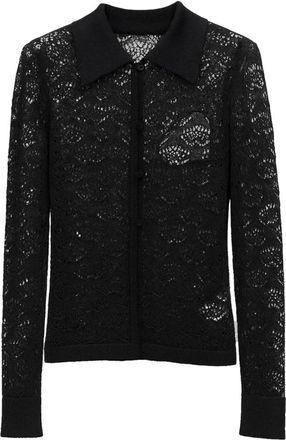 Silvian Heach Dipondi Cardigan - Dames - Vesten - Zwart - L - Leer - Truien & Vesten