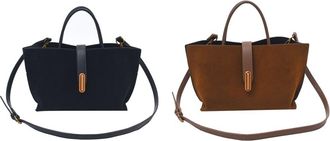 Generic PU Leather Shoulder Bag Large Underarm Bag Retro Crossbody Bag for Women (Black)