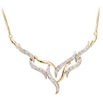 Diamant L'&eacute;ternel Womens 9ct Yellow Gold Ladies Diamond Necklace - One Size