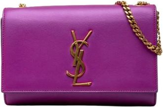 Saint Laurent Pre-owned Small Kate Shoulder Bag - Dames - Vintage Schoudertas - Paars - ONE Size - Leer - Vintage