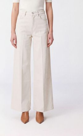 7 For All Mankind Lotta High-Waisted Wide-Leg Jeans in Stretch Denim