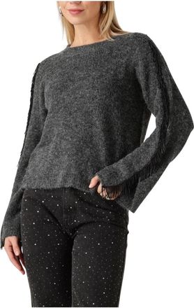 Moves Malou Jumper 4365 - Dames - Ronde hals truien - Grijs - S - Polyester - Truien & Vesten