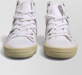 Maison Margiela cotton lace-up mid-top sneakers
