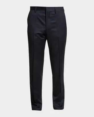 BOSS Men & apos;s Genesis Slim-Fit Wool Trousers, Black