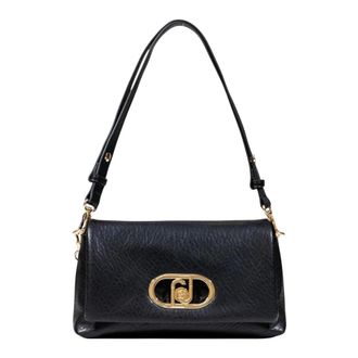 Liu Jo Shoulder Bags, female, Black, Size: ONE SIZE Gold-tone Metal Clasp Crossbody Bag