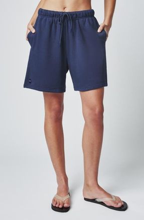 Florence By Mills Cozy Crush Boyfriend Shorts in Navy at Nordstrom, Size X-Small