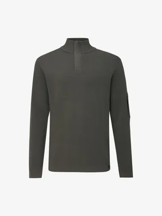 Genti Turtle Zip Longsleeve | Groen