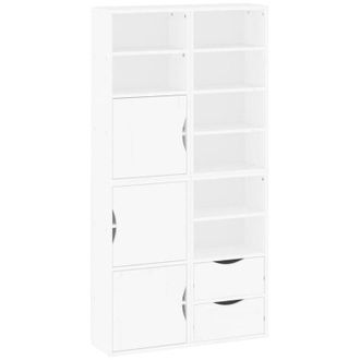 vidaXL Vidaxl - Armarios auxiliares 4 uds odda blanco 40x24x79 cm