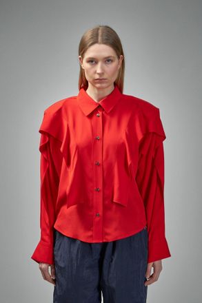 Frenken Banner Crepe Georgette Silk Shirt