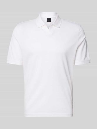 Bugatti Regular Fit Poloshirt mit Strukturmuster in Weiss, Gr&ouml;&szlig;e XXXL