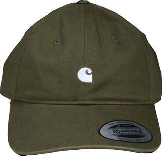 Carhartt Work in Progress Green Madison Logo Cap in cotton twill