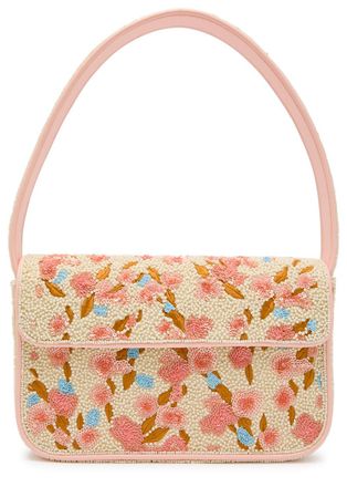 Staud Tommy Floral Beaded Shoulder bag - Pink - One Size