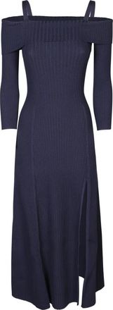 Ganni Blauwe Jurk voor Vrouwen Aw 23 - Dames - Maxi kleedjes - Blauw - XS - Kleedjes