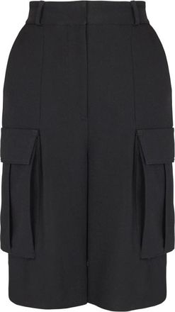 Balmain Bermuda shorts in grain de poudre wol - Dames - Korte Broeken - Zwart - S - Wol - Korte Broeken